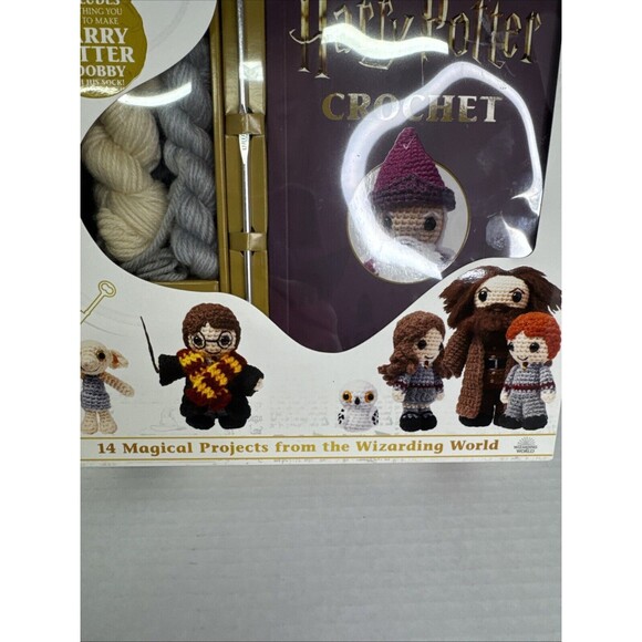 Harry Potter Crochet Kit with Harry's‎ Wand Crochet Hook, Yarn, Eyes, Etc NEW ! - Picture 2 of 7